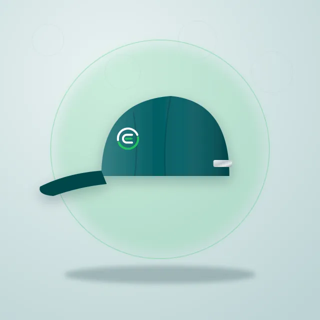 Ellis Structured Logo Cap — Side view
